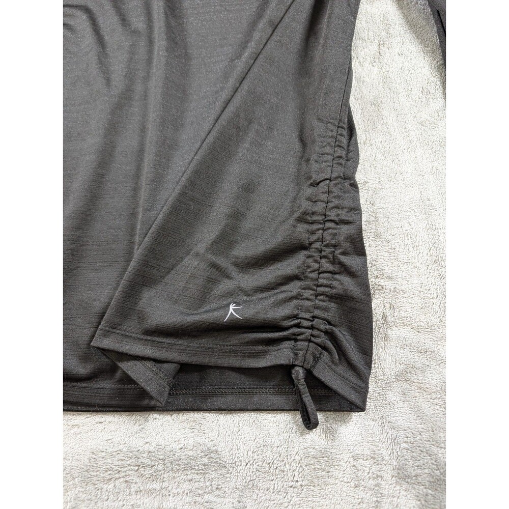 Danskin Now Top Womens L Black Long Sleeve Cinched Side Athleisure Pullover - Picture 4 of 7